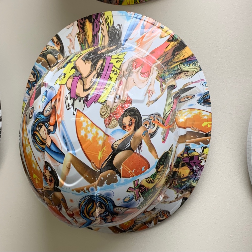 One of a kind HYDROGRAPHIC Beach Vixen’s hard hat
